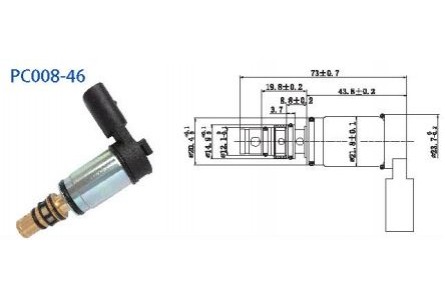 YENİ MODEL İNCE TİP SANDEN ( VW , AUDİ , SEAT , SKODA ) ELEKTRİKLİ VALF